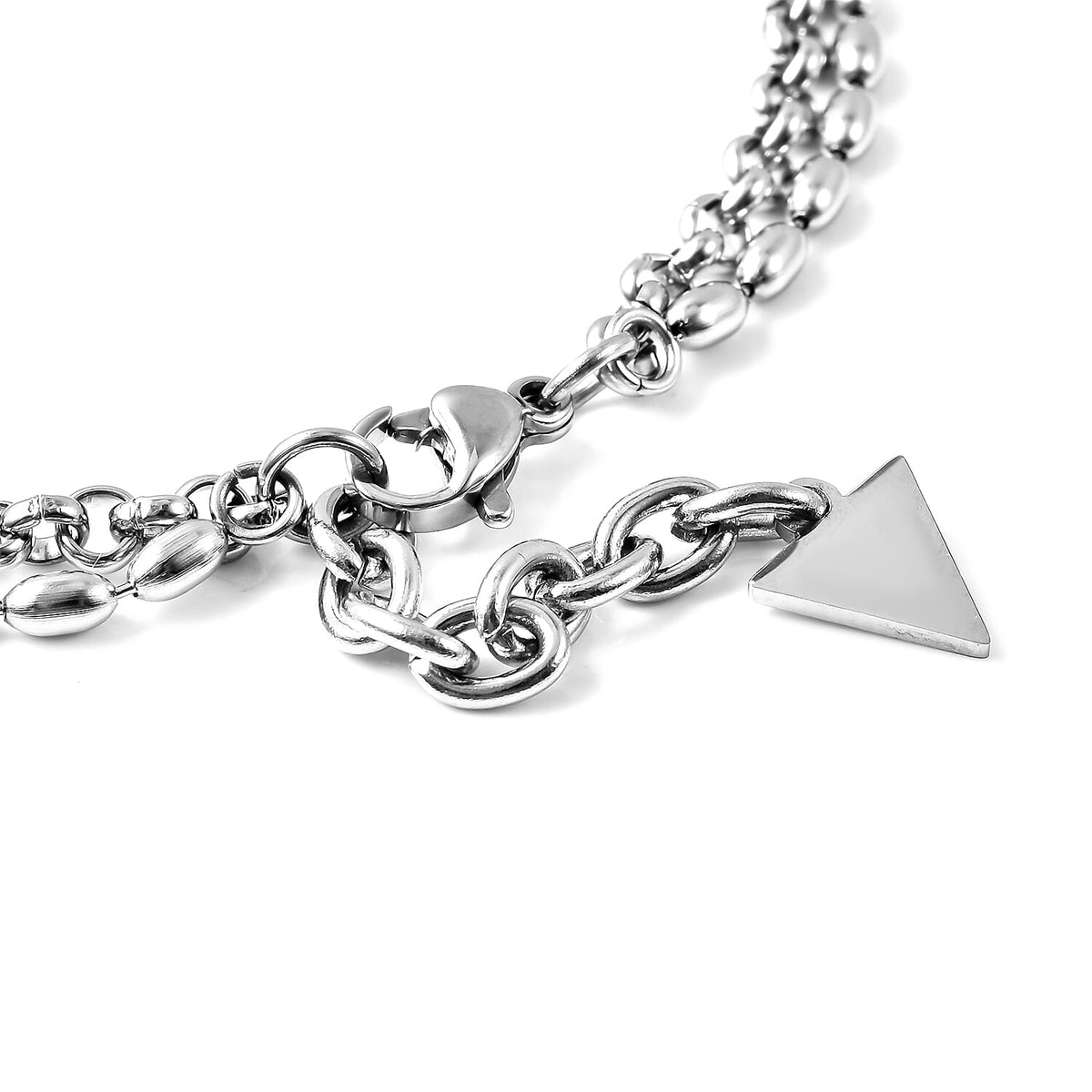 Heart and Arrow Bracelet (Size 7.5 with 1 inch Ext.) in Stainless Steel 6041377 6