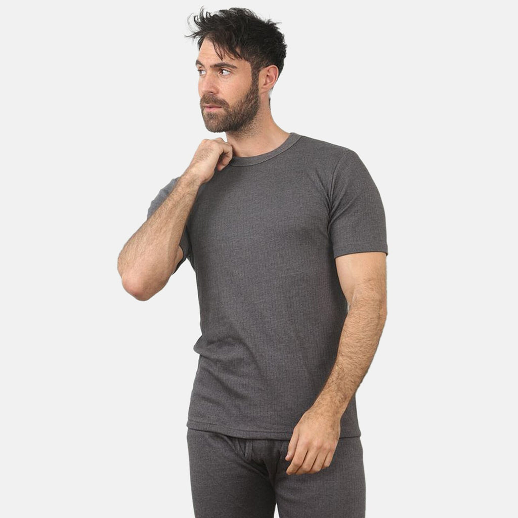Heat Machine Mens T-Shirt With Advanced Thermal Technology (Size M) - Charcoal