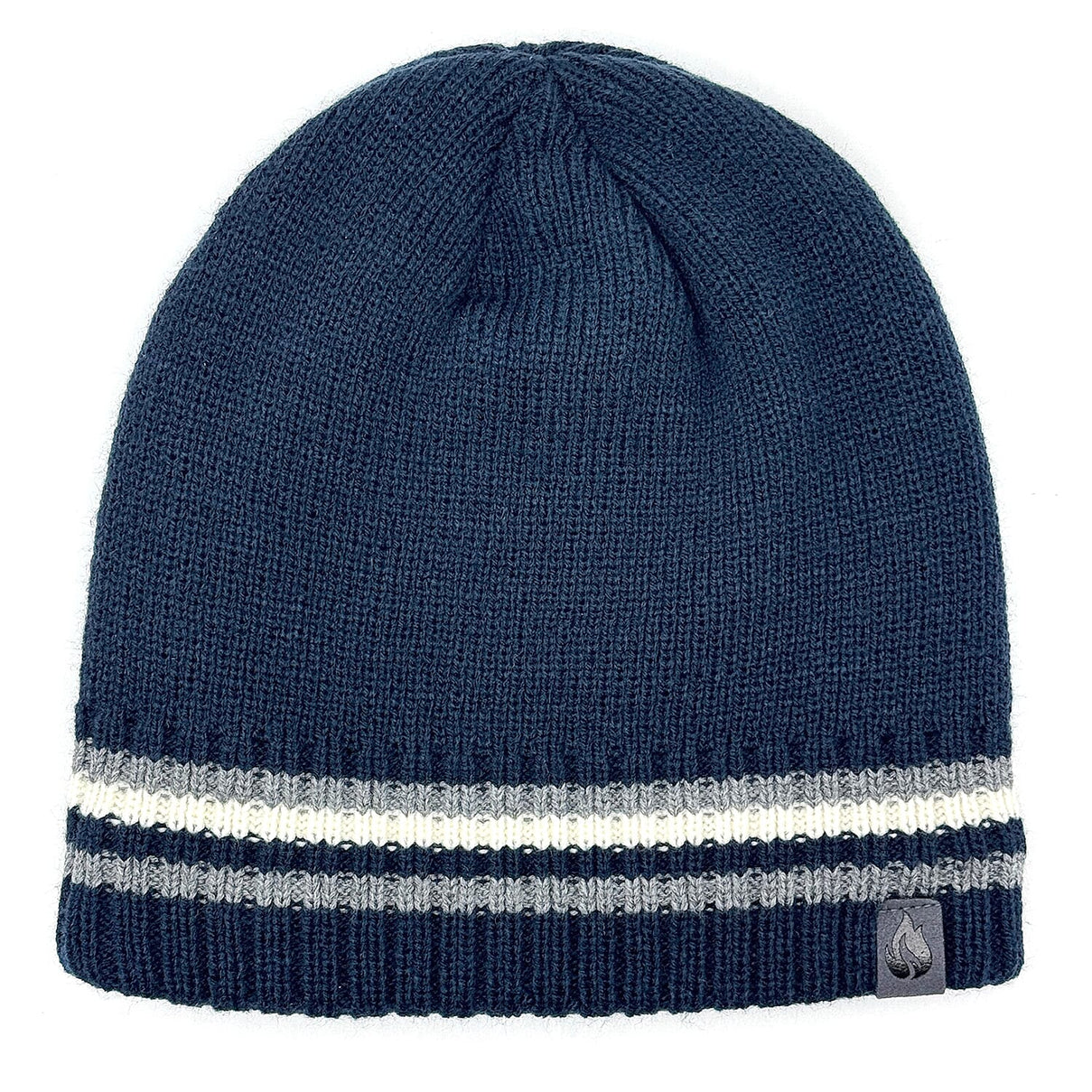 Heat Machine Thermal Striped Rim Winter Beanie Hat &amp; Glove Set (Size 60-61cm) - Dark Navy 8447824 1