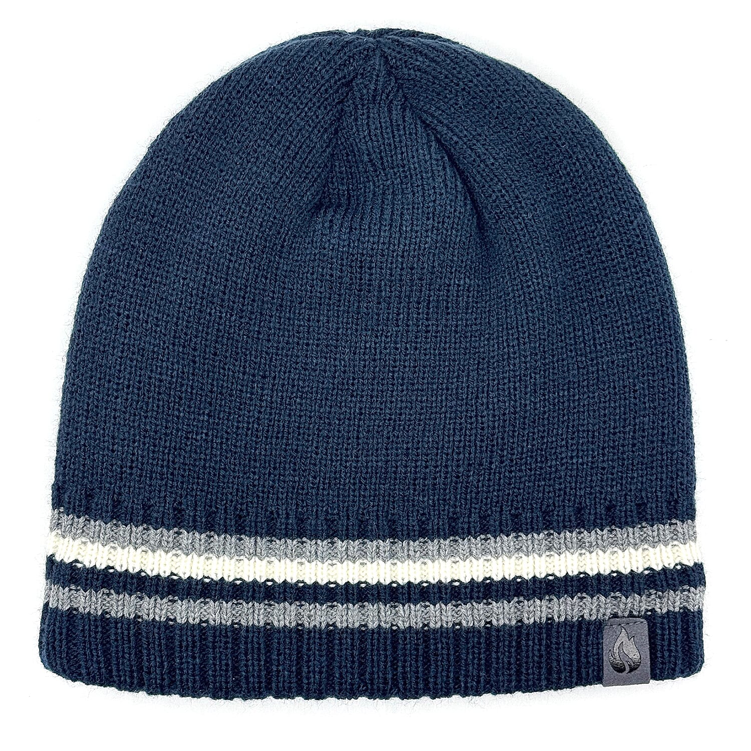 Heat Machine Thermal Striped Rim Winter Beanie Hat &amp; Glove Set (Size 60-61cm) - Dark Navy 8447824 1