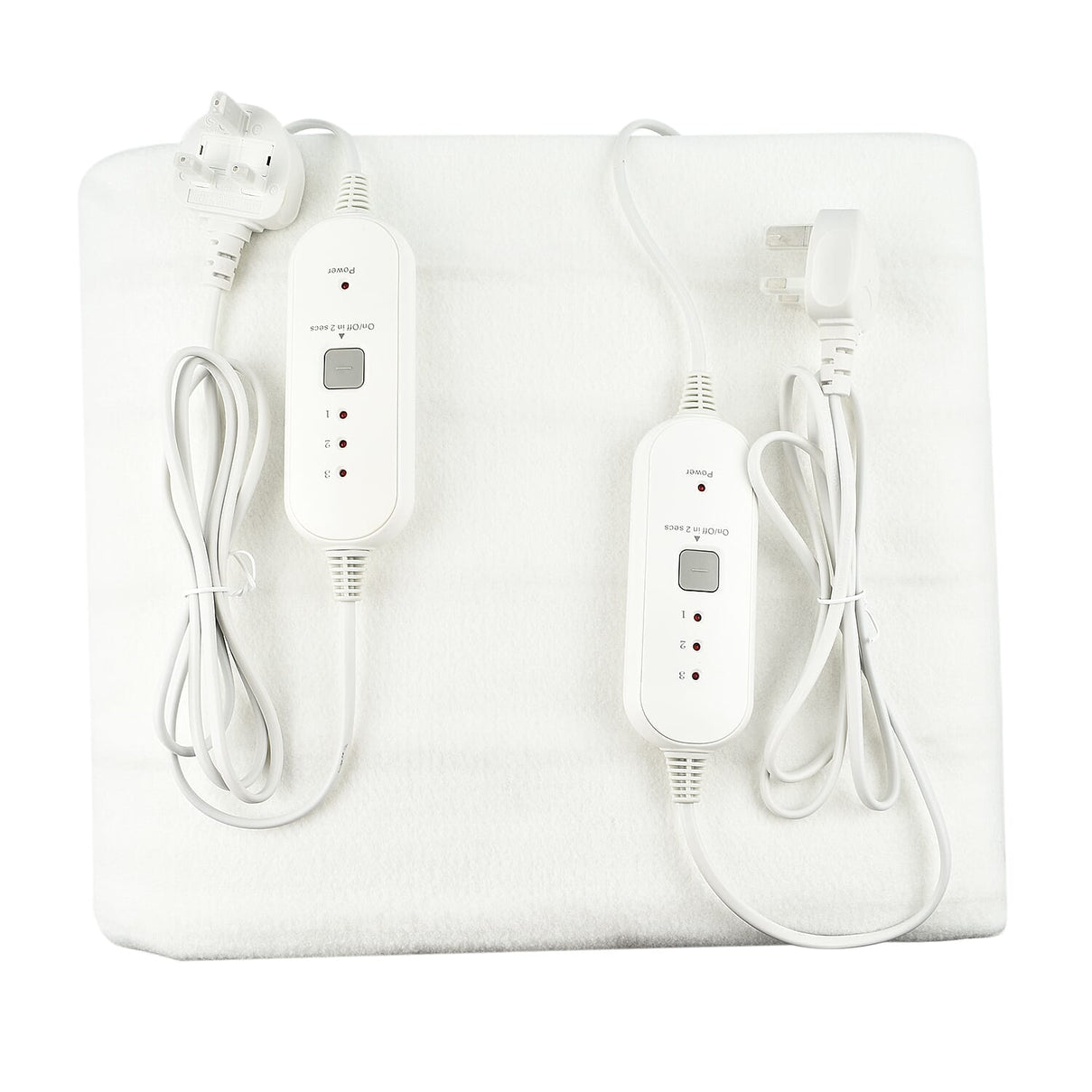 CUQOO Premium Heated Blanket with 3 Heat Setting and LED Indicator Light - White 7707765 3
