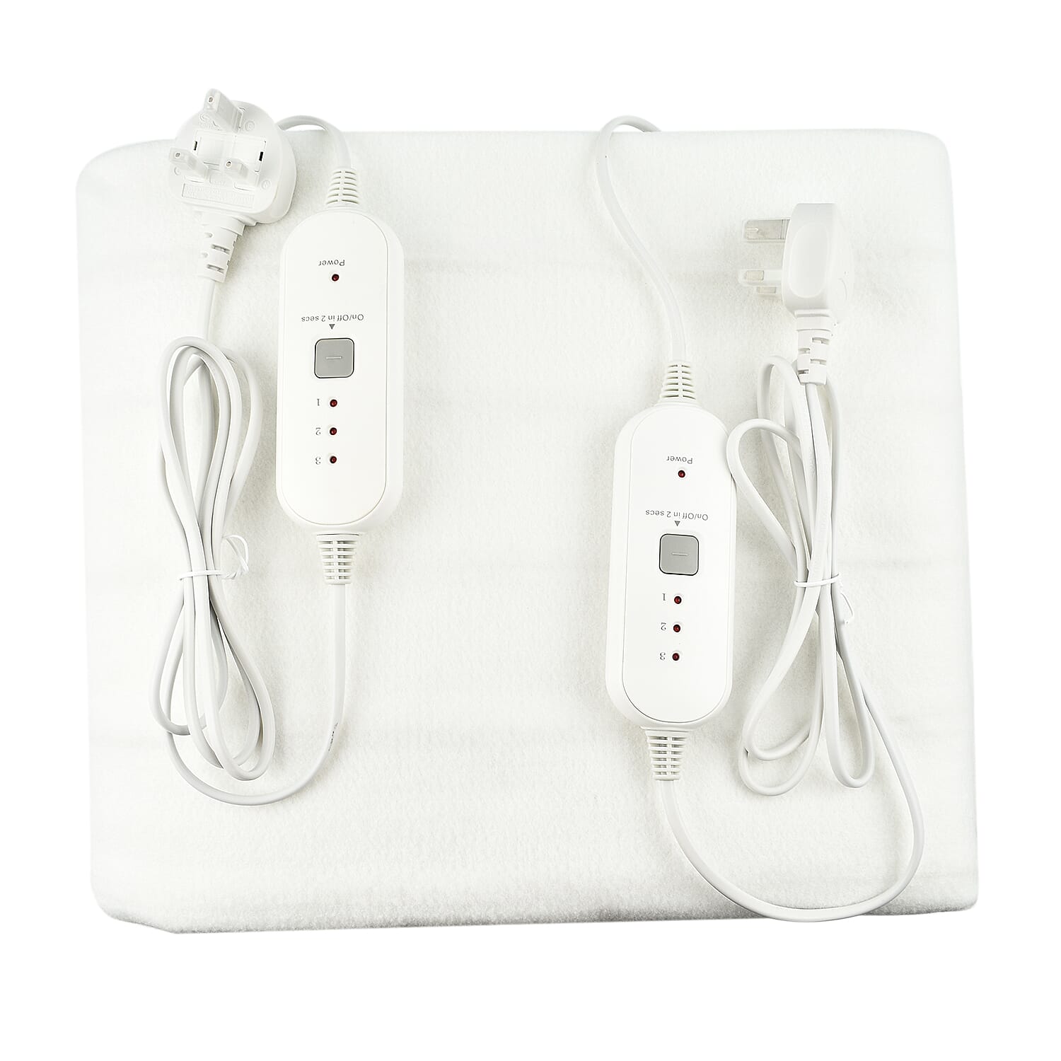 CUQOO Premium Heated Blanket with 3 Heat Setting and LED Indicator Light - White 7707765 3