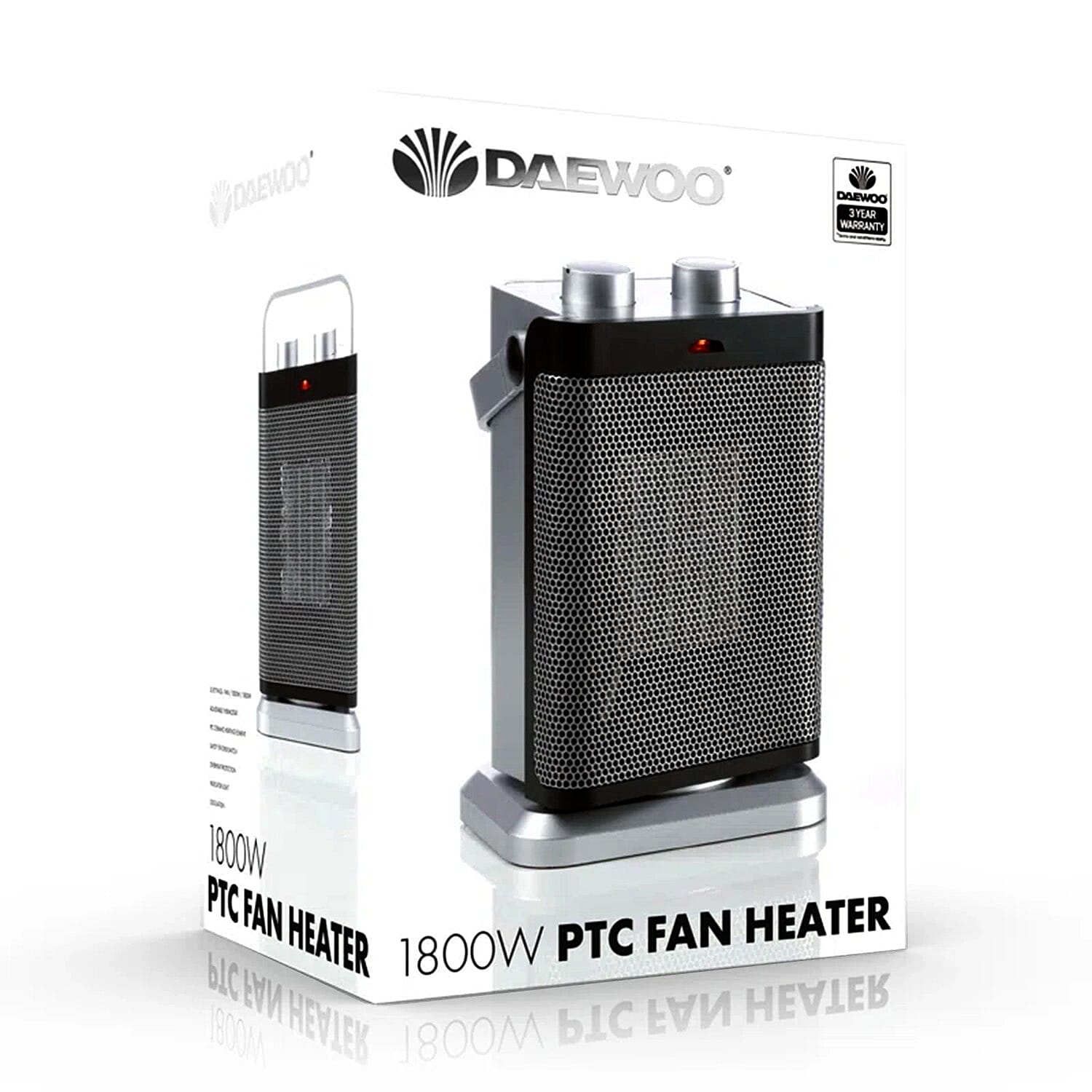 Daewoo PTC Ceramic Fan Heater 7705352 0