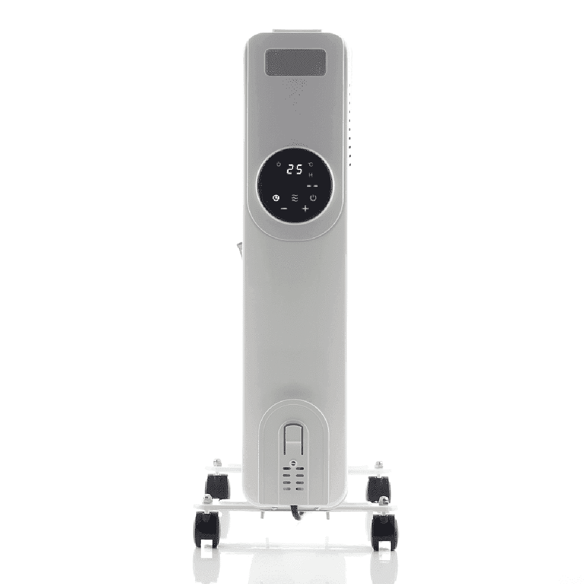 Daewoo 2000W Oil Filled Radiator, Portable 9 Fin Heater with LED Display and Remote Control - White 7692641 2