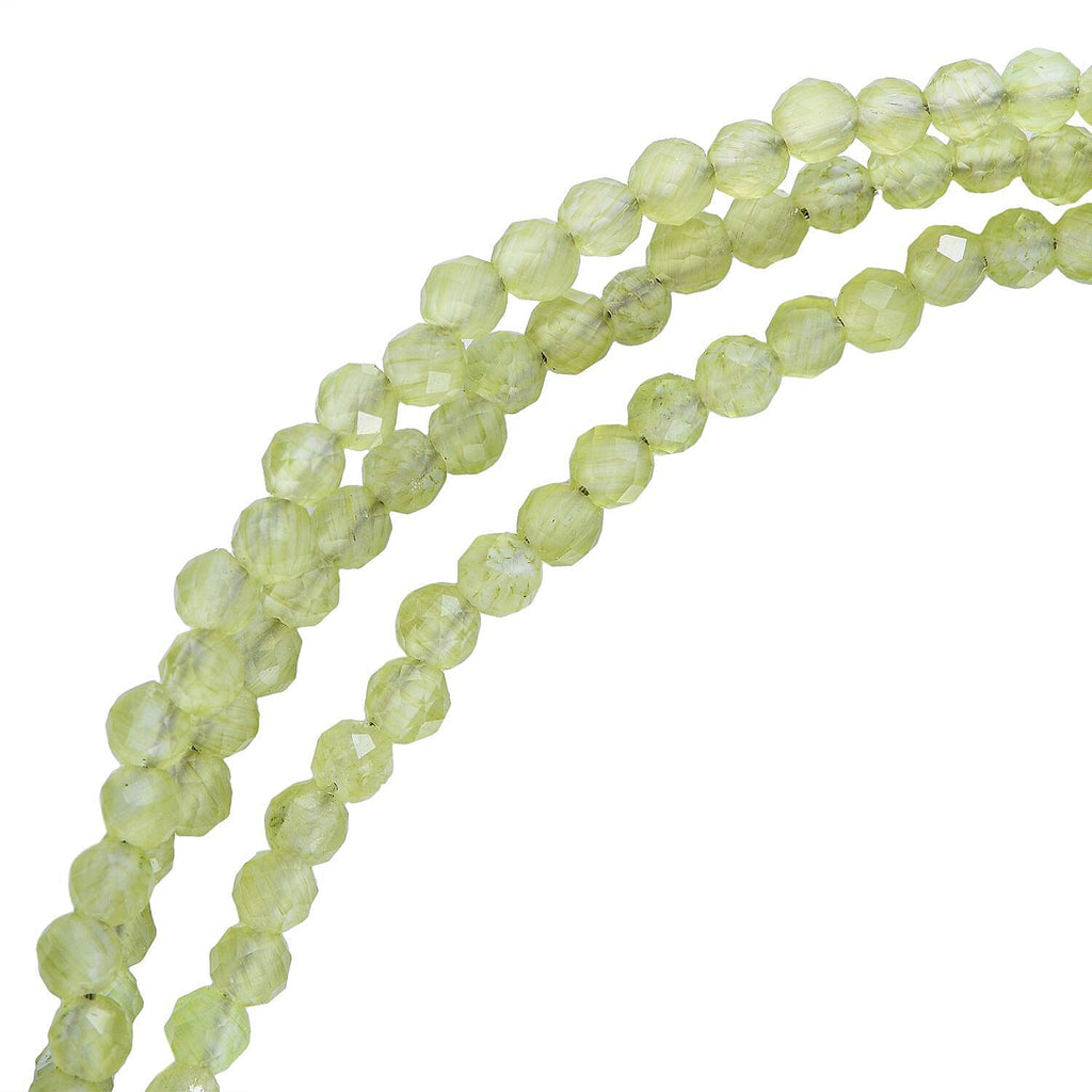 Hebei Peridot 3 Strand Bracelet (Size - 7.5) in Rhodium Overlay Sterling Silver 25.00 Ct.