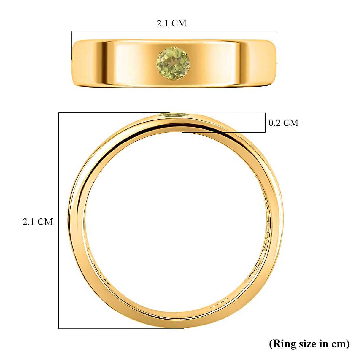 Hebei Peridot Ring in 14K Gold Overlay Sterling Silver 3634670 3