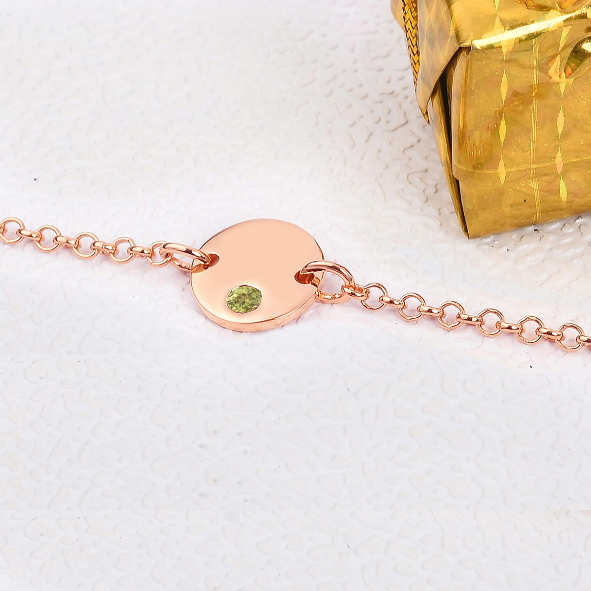 Hebei Peridot Bracelet in Rose Gold Plated Sterling Silver 3627869 2