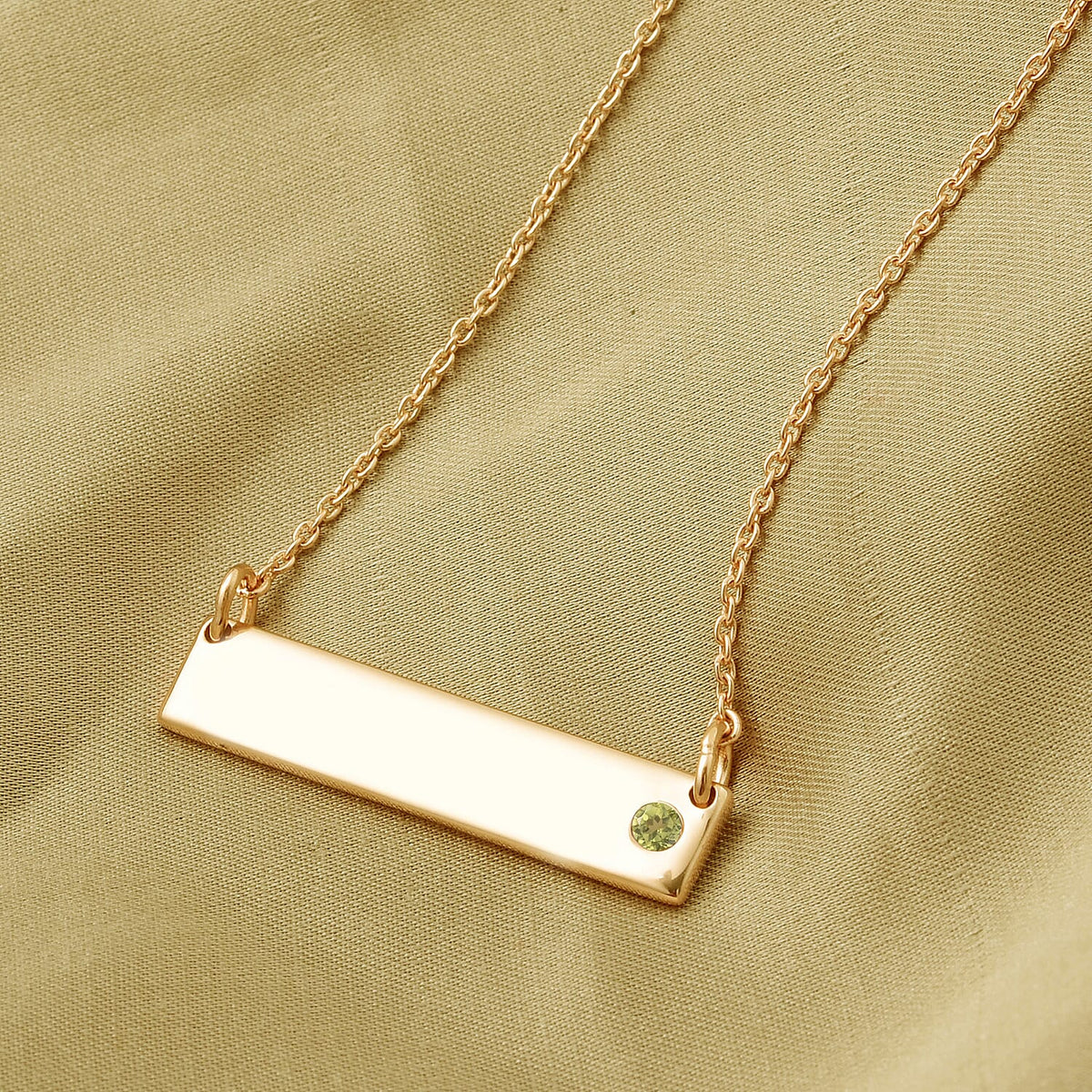 Hebei Peridot Necklace in 14K Gold Plated Sterling Silver 3628280 0