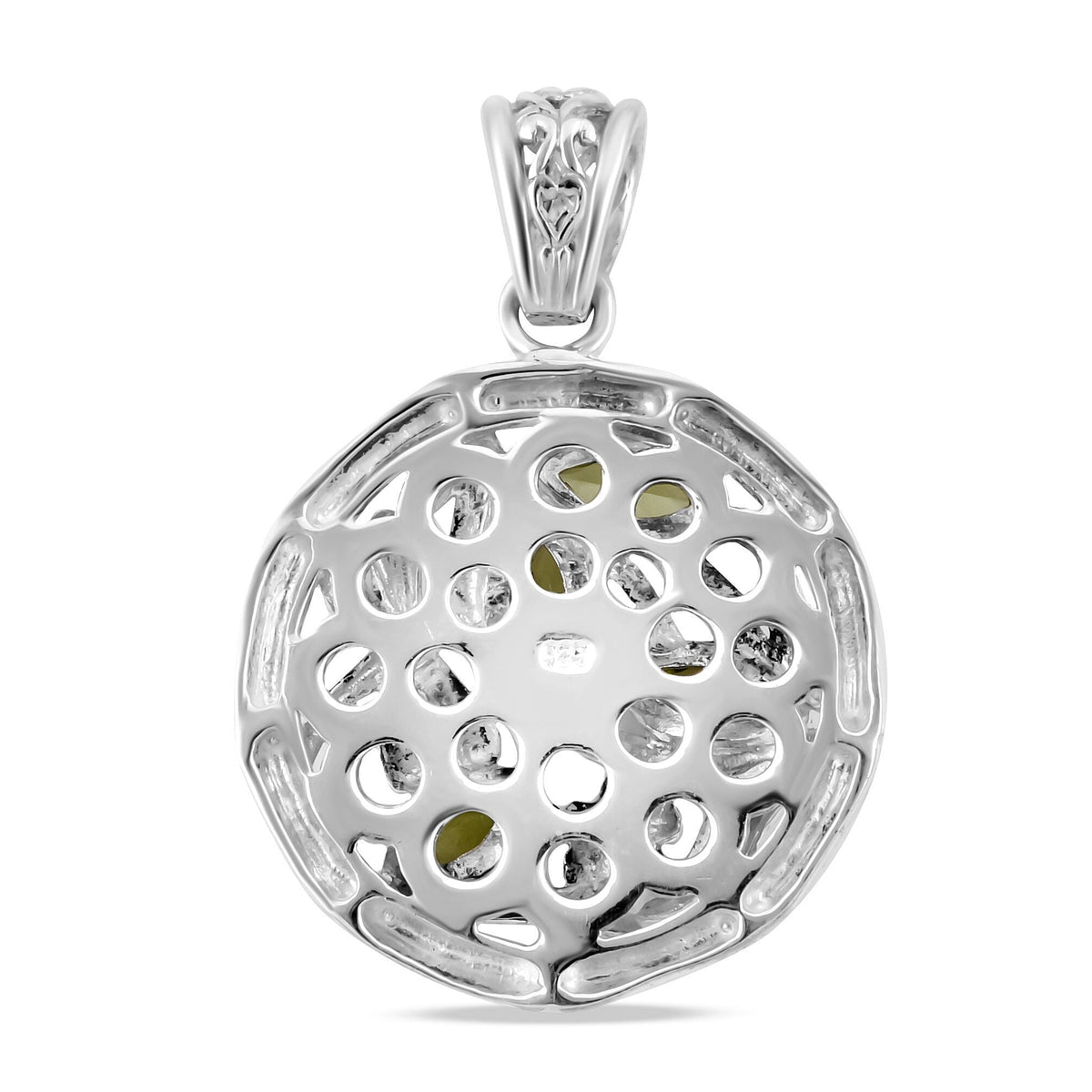Royal Bali Collection - Hebei Peridot Pendant in Sterling Silver 1.12 Ct, Silver Wt. 6.84 Gms 7132248 5
