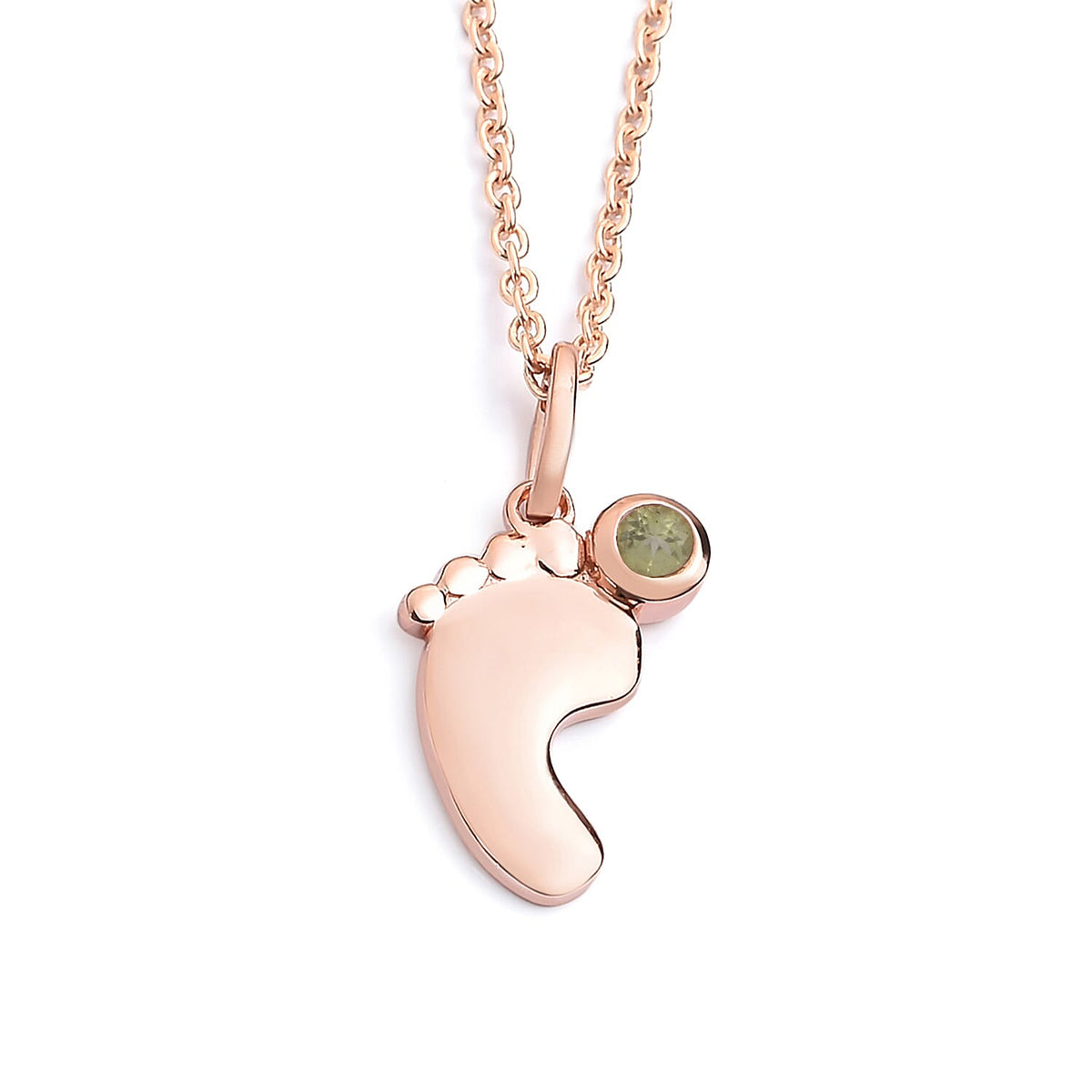 Hebei Peridot Pendant with Chain ( Size 20 With 4 Inch Extender) In Rose Gold Overlay  Sterling Silver 3629484 0