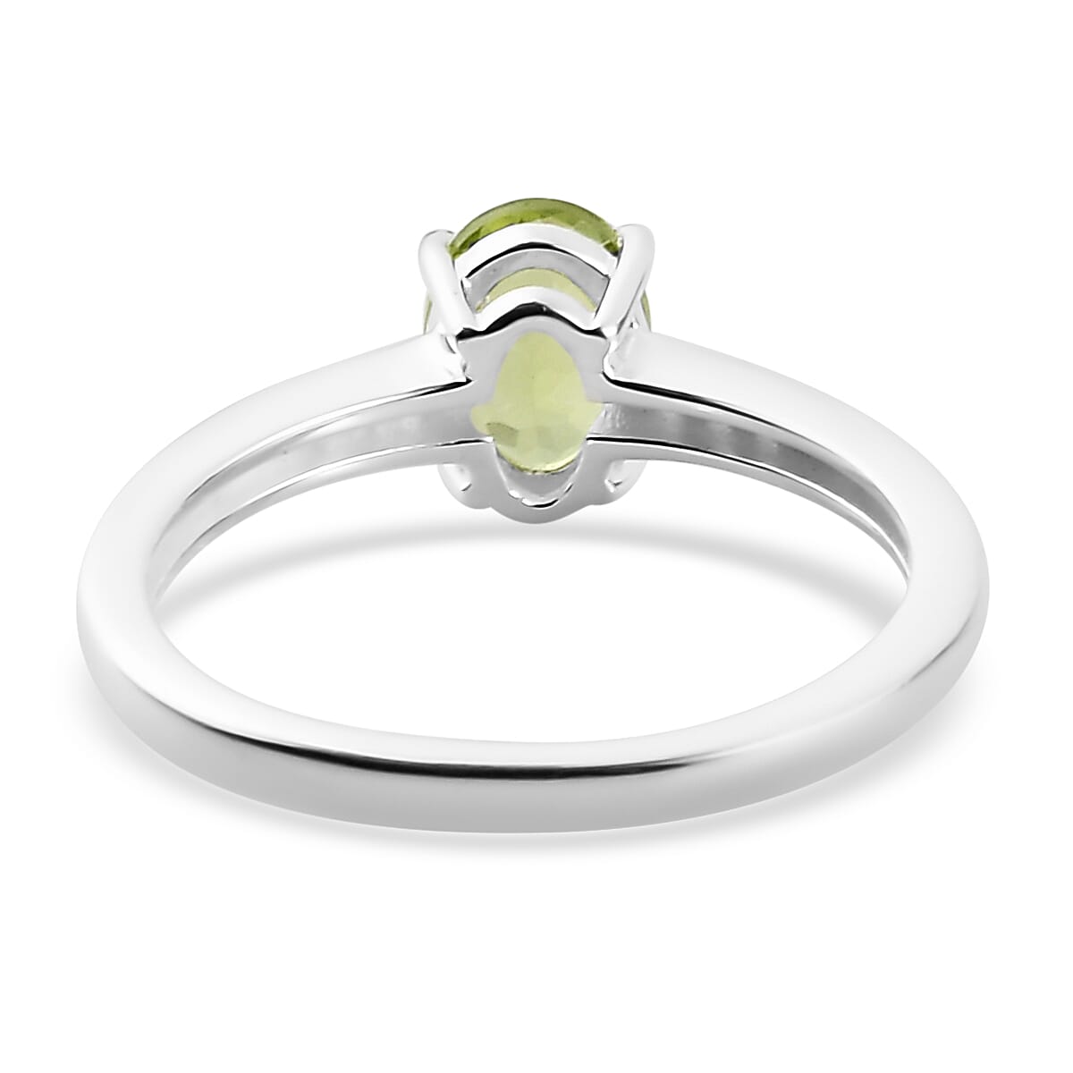 Hebei Peridot and Natural Zircon Ring in Sterling Silver 7145748 5