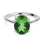Helenite Solitaire Ring in Sterling Silver 2.15 Ct.