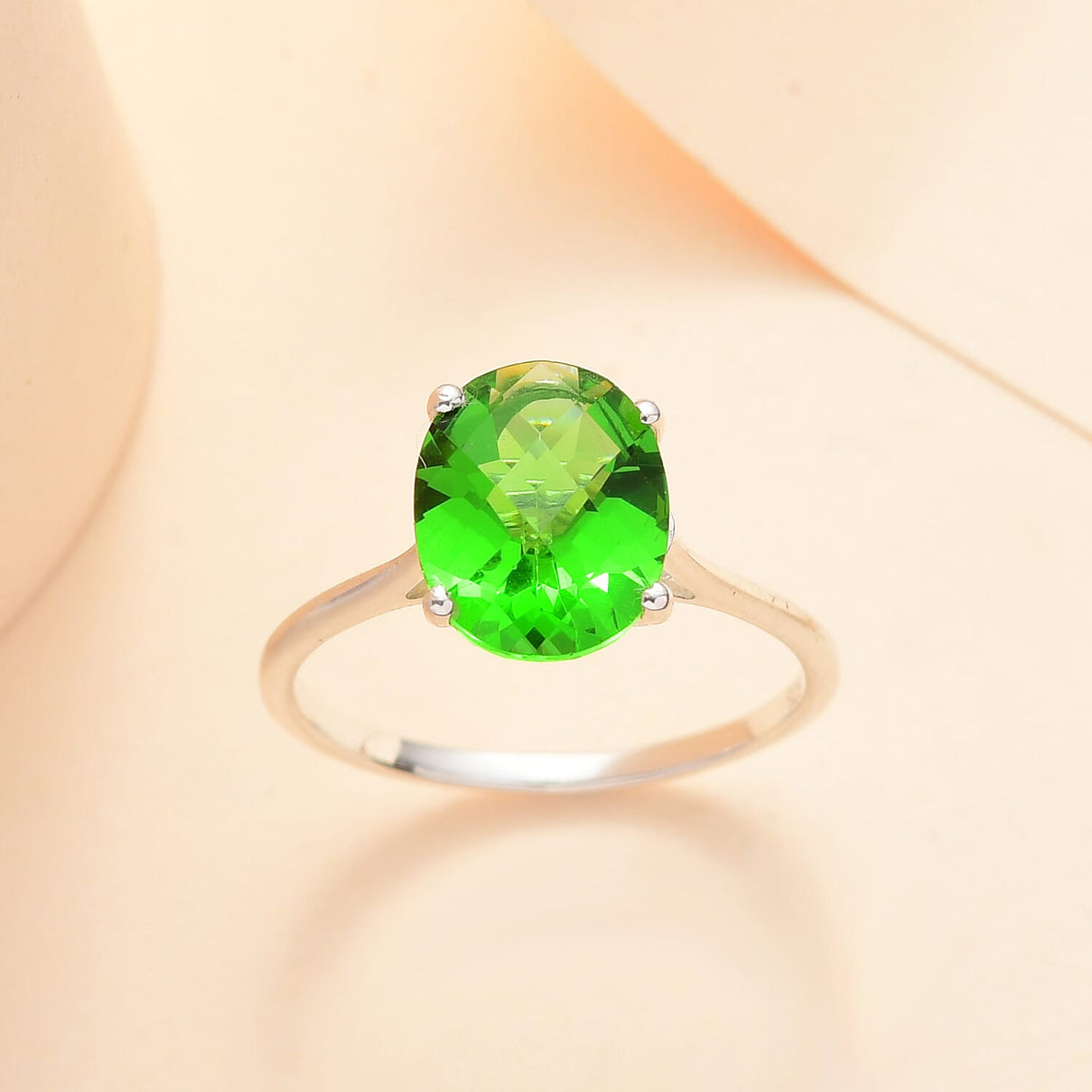 Helenite Solitaire Ring in Sterling Silver 2.15 Ct. 7521985 1