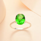 Helenite Solitaire Ring in Sterling Silver 2.15 Ct.