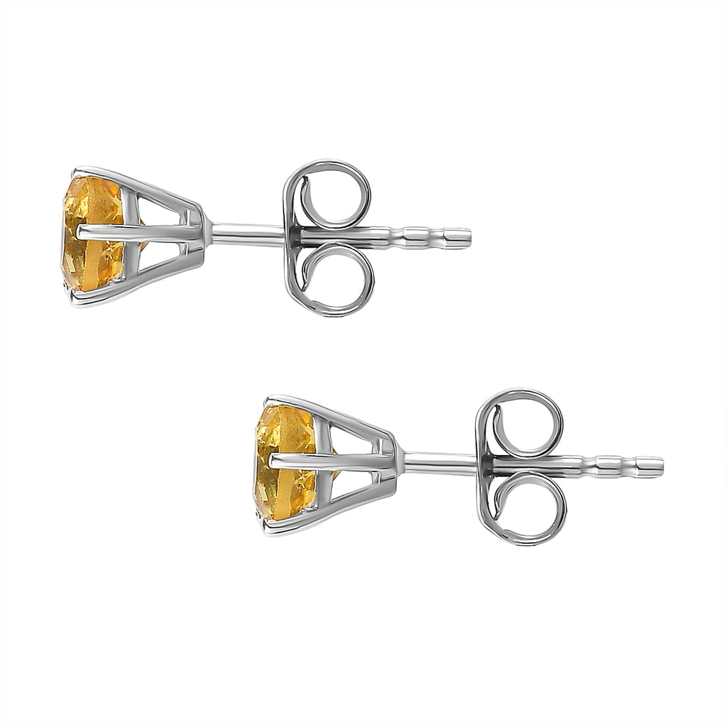 Heliodor  Fancy Earring in Platinum Overlay Sterling Silver 1.030  Ct.