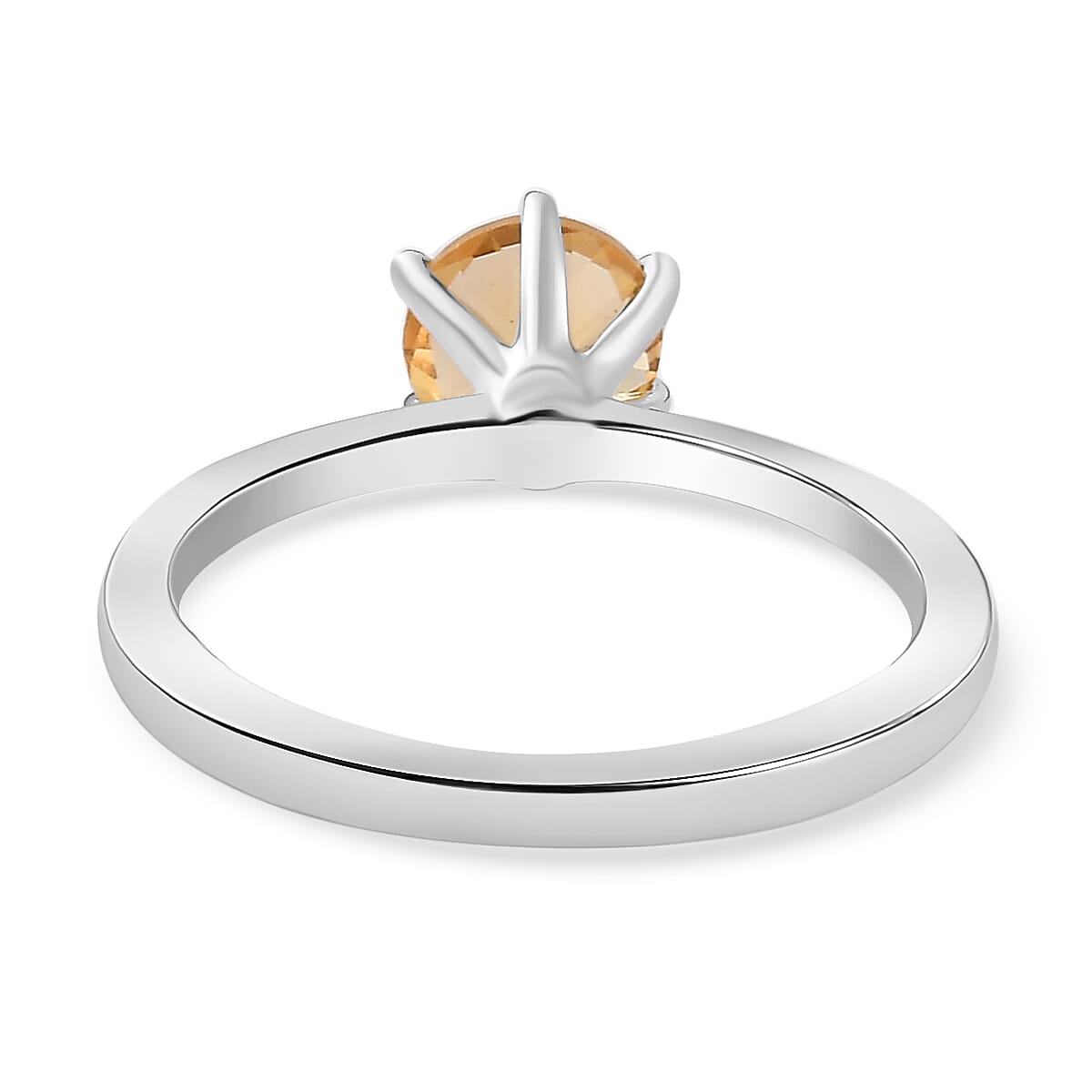 Heliodor Solitaire Ring in Platinum Overlay Sterling Silver 0.793  Ct. 7768149 5