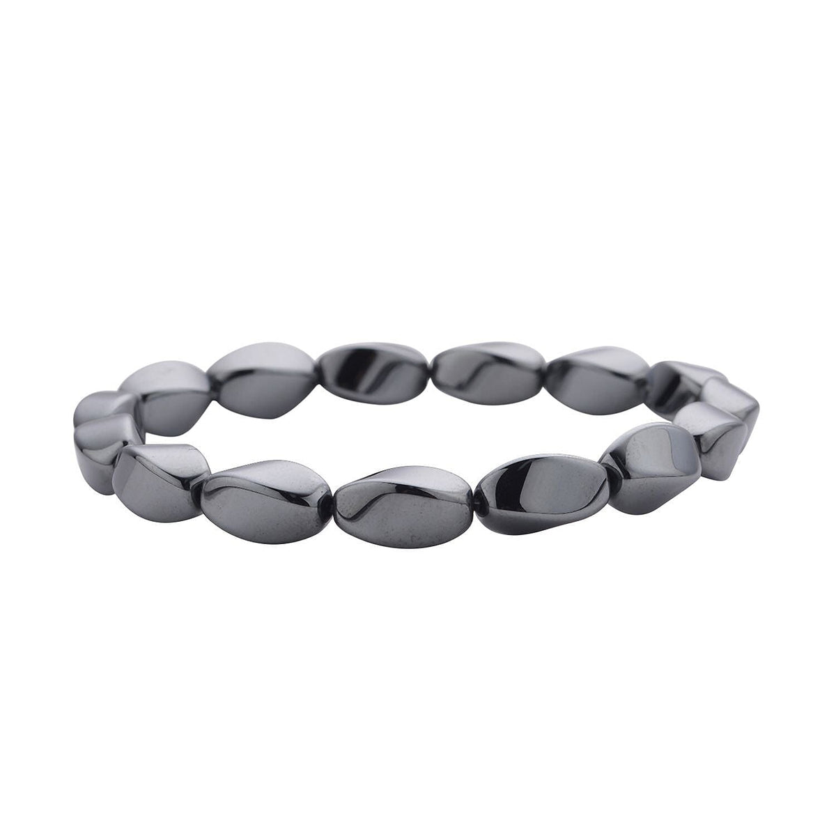 Hematite Beaded Stretchable Bracelet (Size 6.75) 58.00 Ct 7276154 3