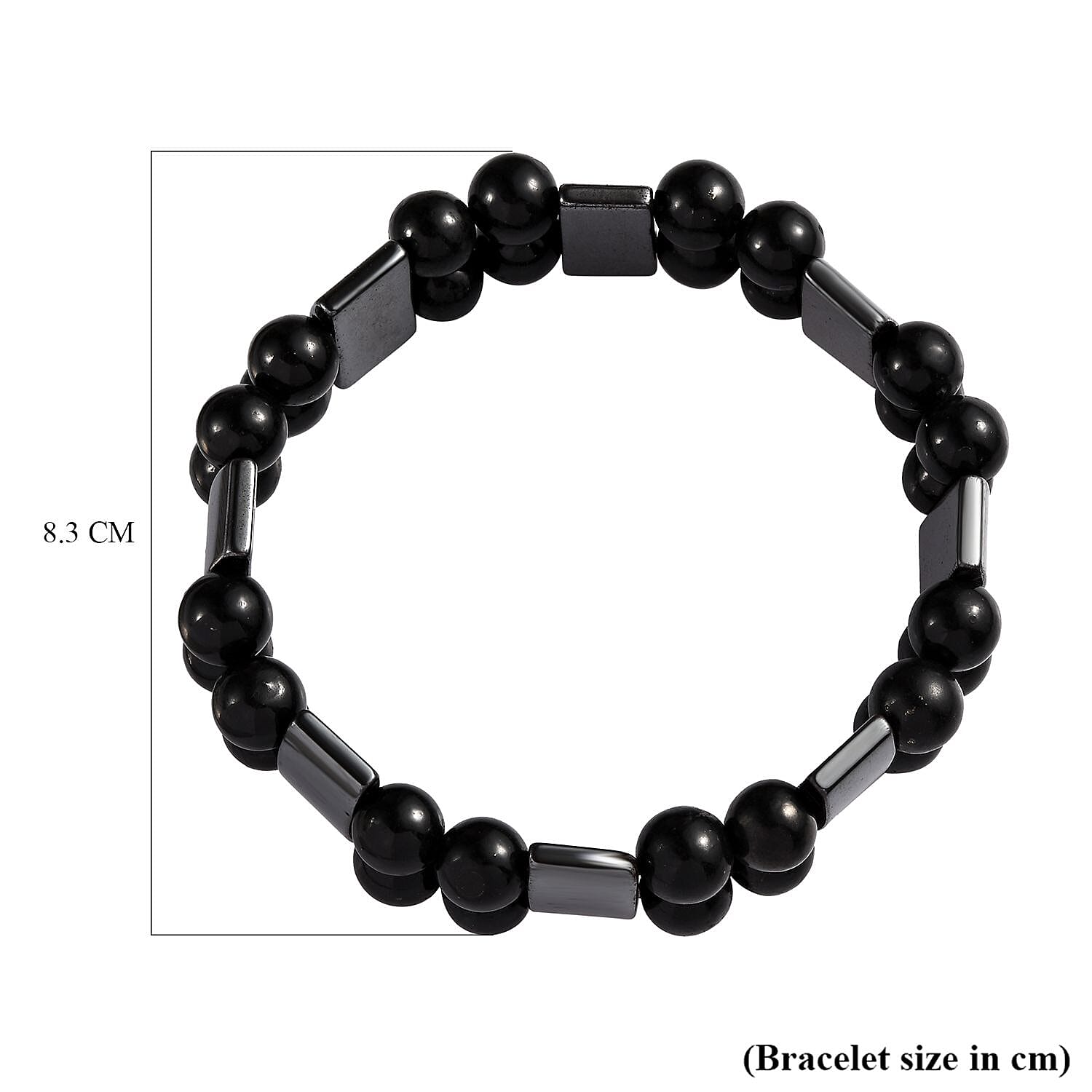 Hematite Black Shungite Bracelet (Size 7.5) 123.00 Ct. 7687637 4