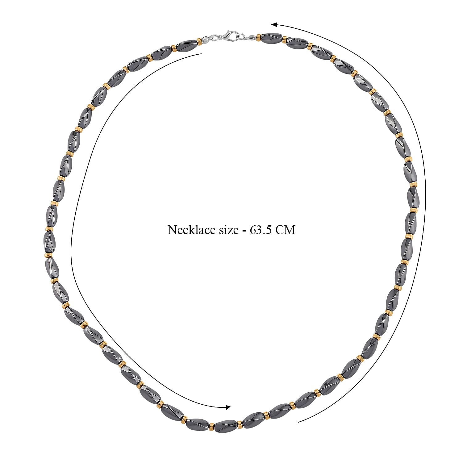 Close Out Deal- Hematite Necklace (Size - 25) 8319656 6