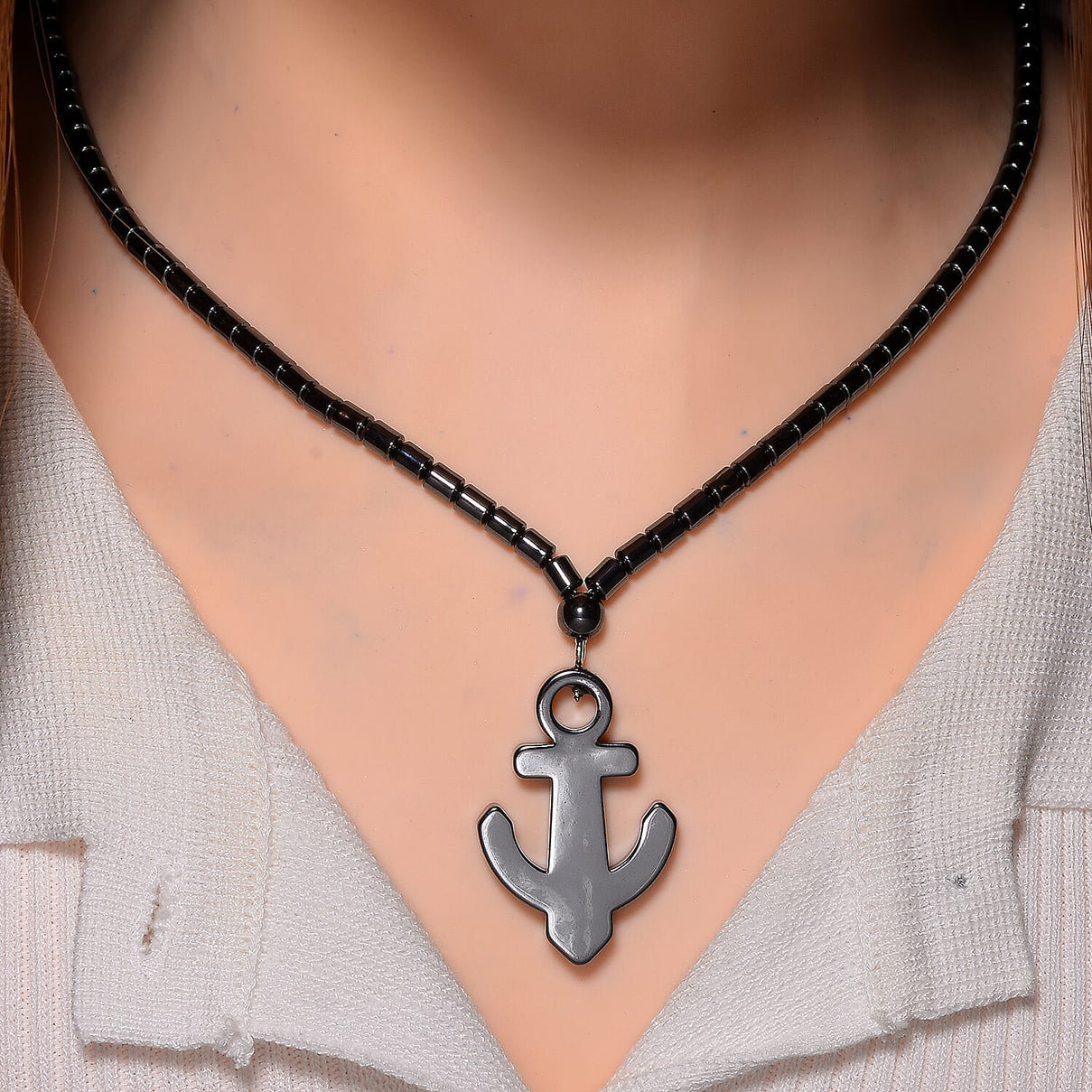 Hematite Necklace (Size - 20) With Screw Barrel Clasp 168.00 Ct. 8015957 1