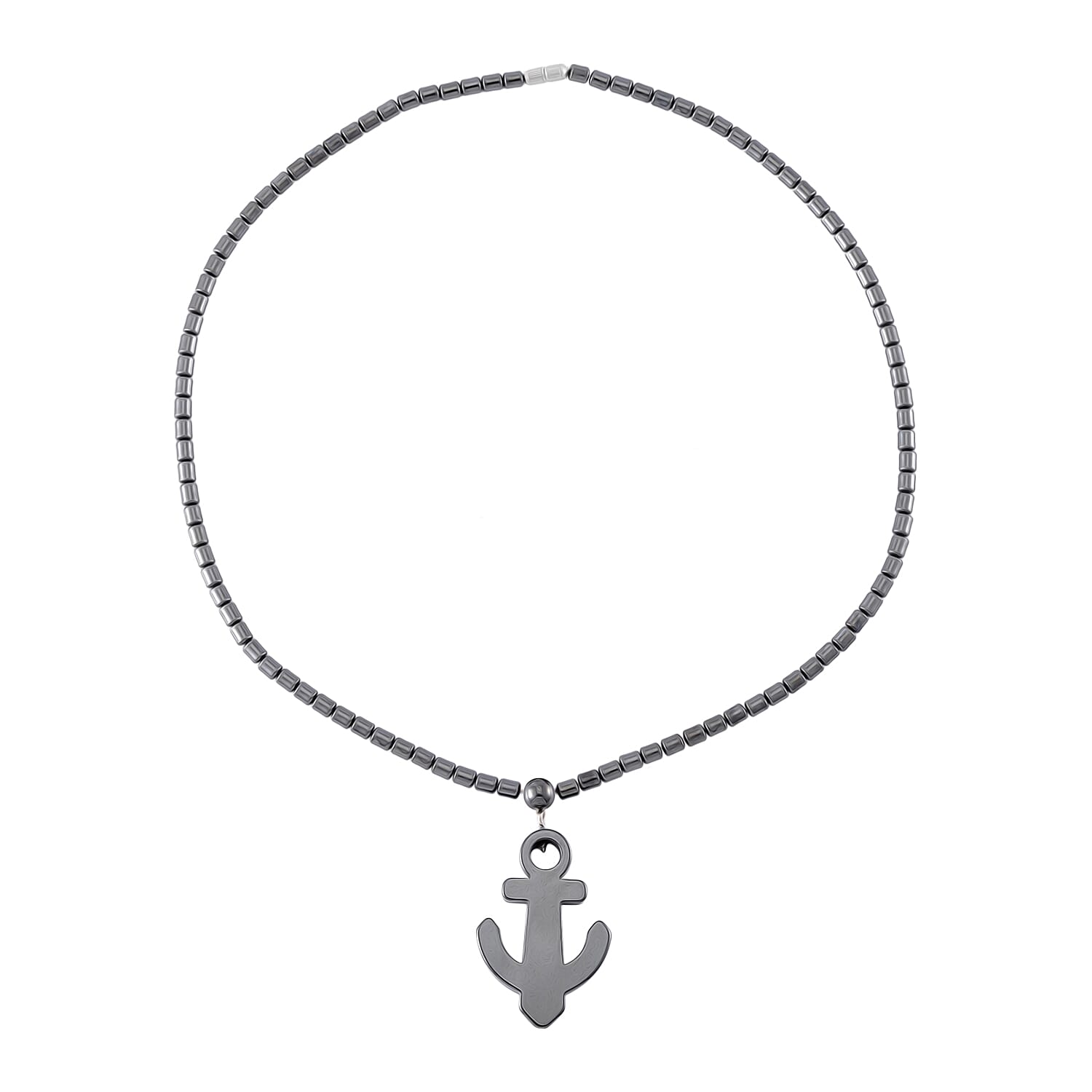 Hematite Necklace (Size - 20) With Screw Barrel Clasp 168.00 Ct. 8015957 3