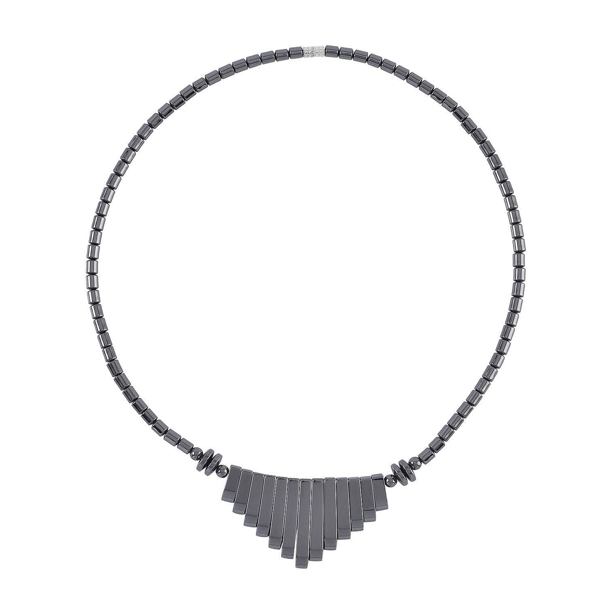 Hematite Necklace (Size - 20) in Silver Tone 7276124 0
