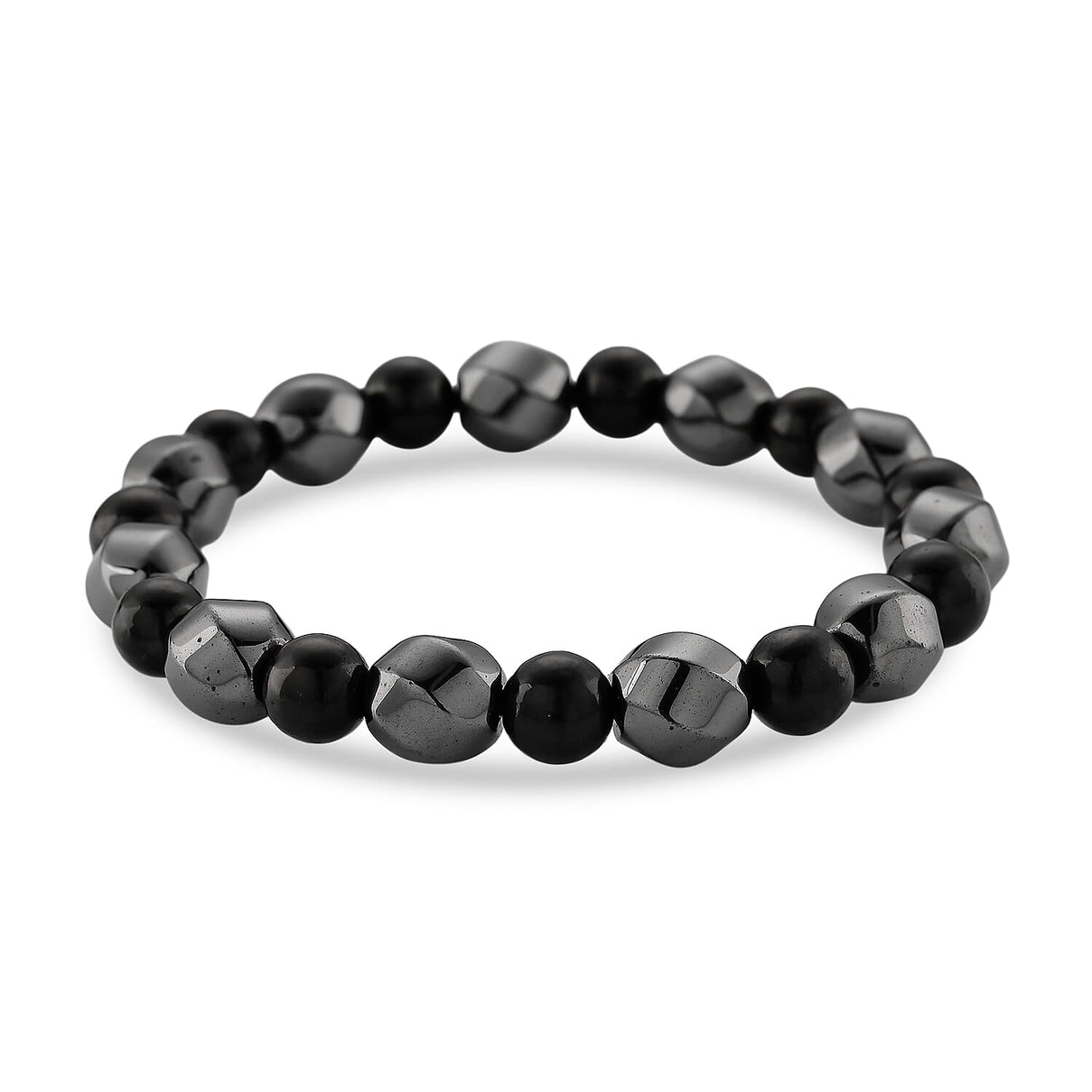 Hematite &amp; Shungite Adjustable Bracelet (Size 7-7.5) 180.00 Ct. 8426292 0