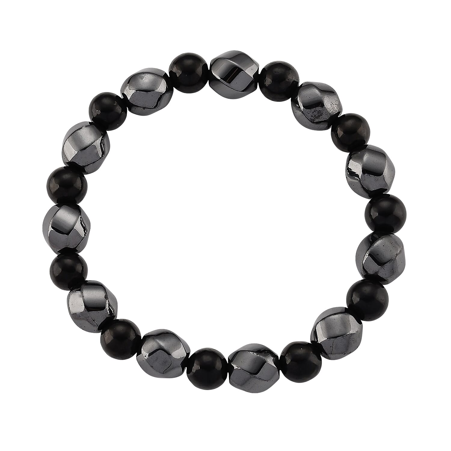 Hematite &amp; Shungite Adjustable Bracelet (Size 7-7.5) 180.00 Ct. 8426292 4