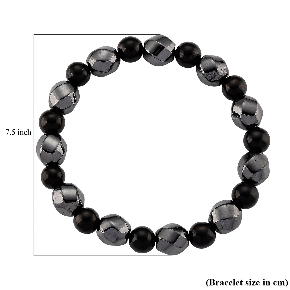 Hematite &amp; Shungite Adjustable Bracelet (Size 7-7.5) 180.00 Ct. 8426292 6
