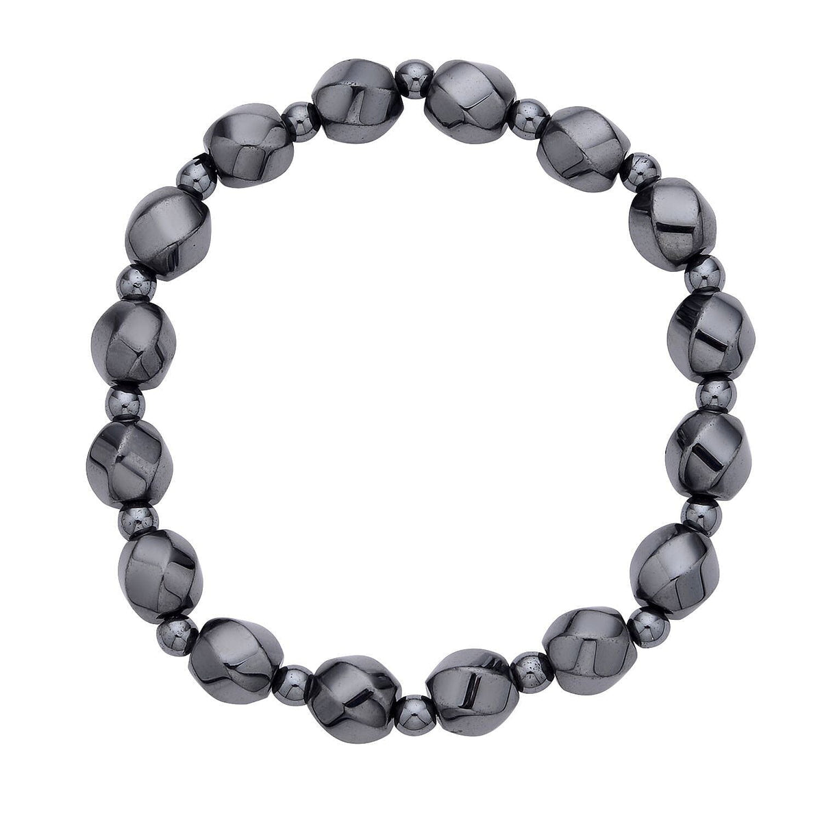 Hematite Beads Stretchable Bracelet (Size 6.75) 134 Ct 7280258 0
