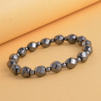 Hematite Beads Stretchable Bracelet (Size 6.75) 134 Ct