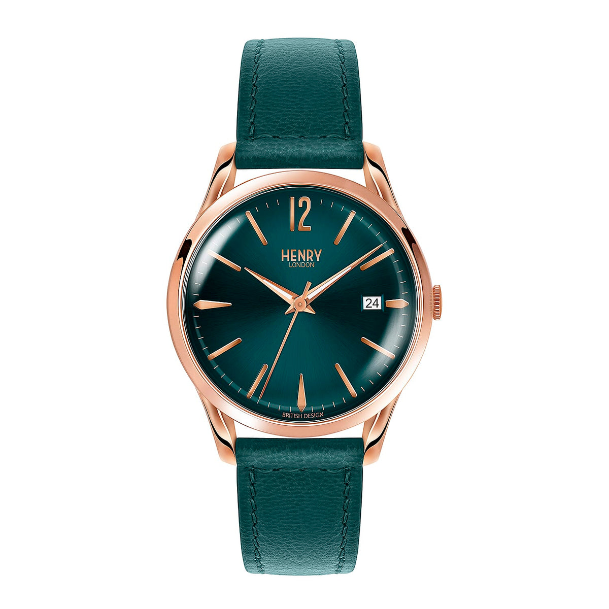 Henry London Stratford Ladies Green Dial 3 ATM Water Resistant Watch with Green Colour Leather Strap 8925583 0