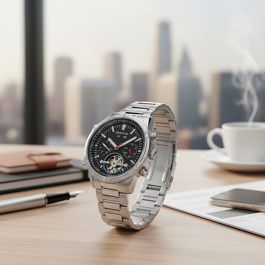 Heritor Automatic Mens Watch in Stainless Steel 8072047 1