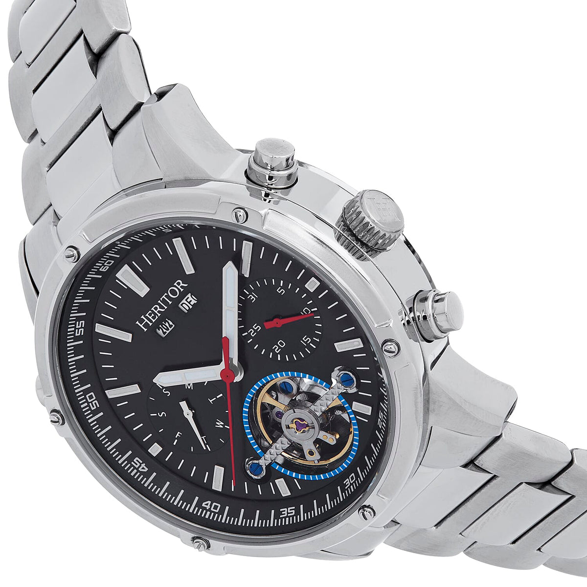 Heritor Automatic Mens Watch in Stainless Steel 8072047 3