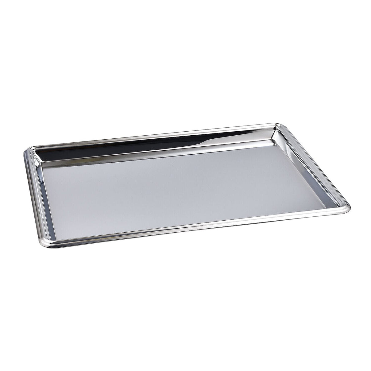 Hervit Creations Chrome Rectangular Tray (Size 30x20 Cm) - Silver 7140817 0