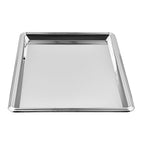 Hervit Creations Chrome Rectangular Tray (Size 30x20 Cm) - Silver