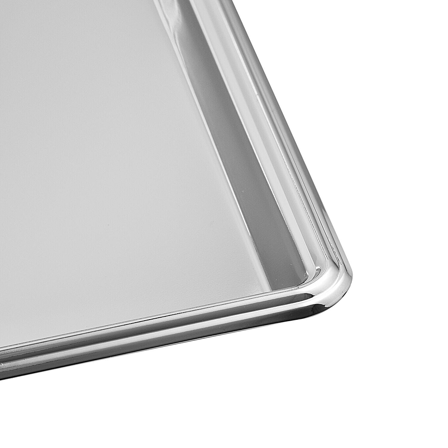 Hervit Creations Chrome Rectangular Tray (Size 30x20 Cm) - Silver 7140817 3