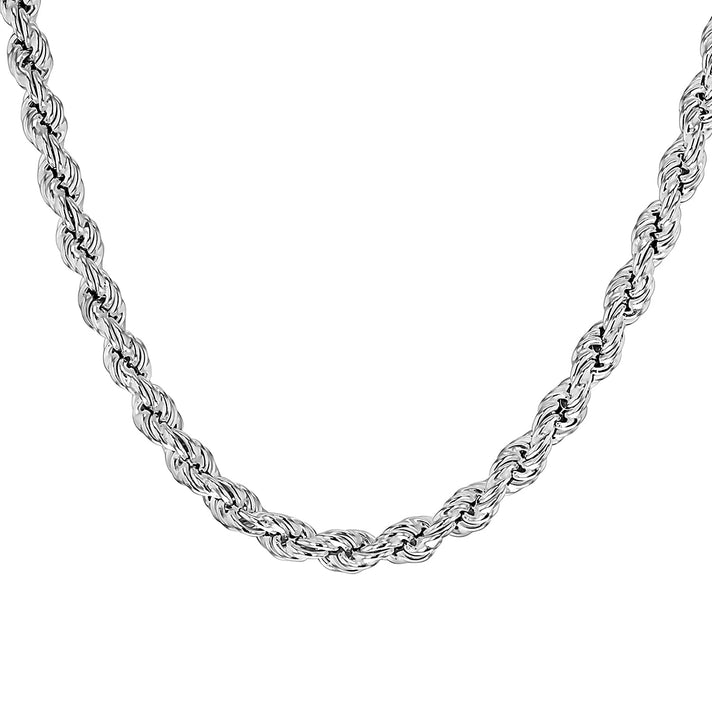 High Finish Sterling Silver 4.2mm Rope Chain 18 Inch 8925586 2