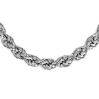 High Finish Sterling Silver 4.2mm Rope Chain 24 Inch