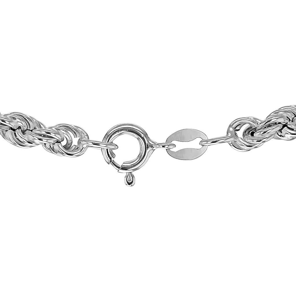 High Finish Sterling Silver 4.2mm Rope Chain 24 Inch