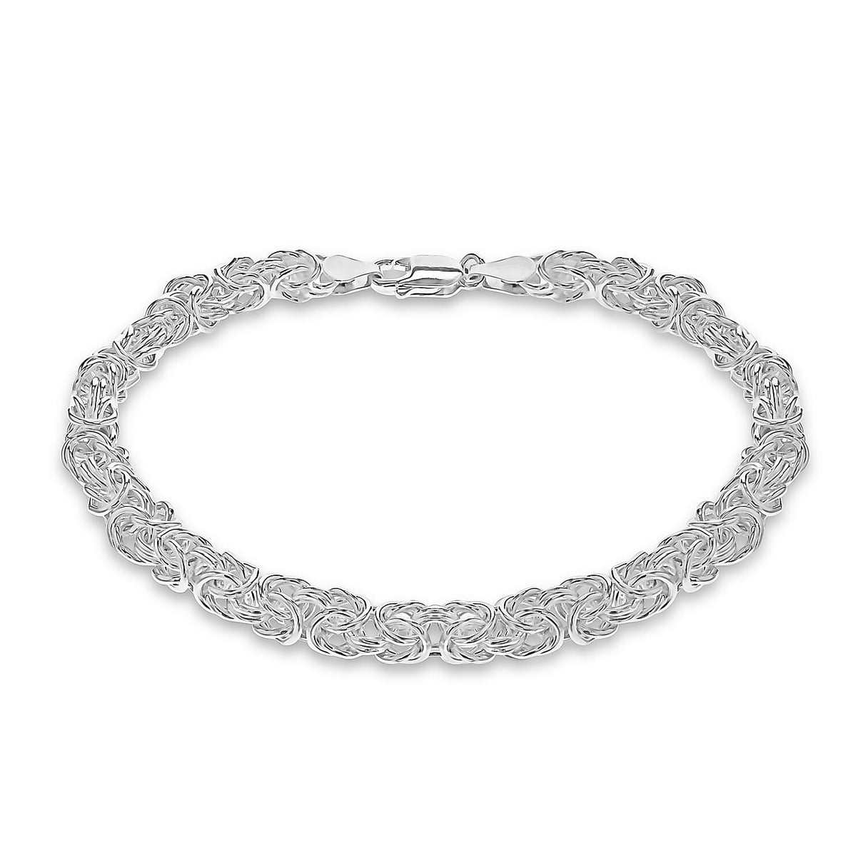 High Finish Sterling Silver 5.5mm Byzantine Bracelet 8 Inch 8928857 0