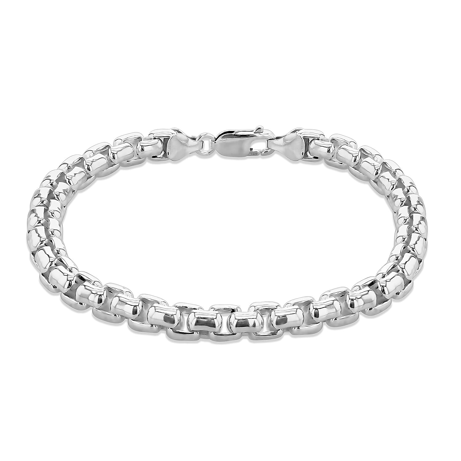 High Finish Sterling Silver 6.5mm Box Chain Bracelet 8.5 Inch 8928856 0