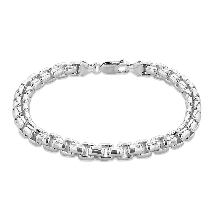 High Finish Sterling Silver 6.5mm Box Chain Bracelet 8.5 Inch 8928856 1