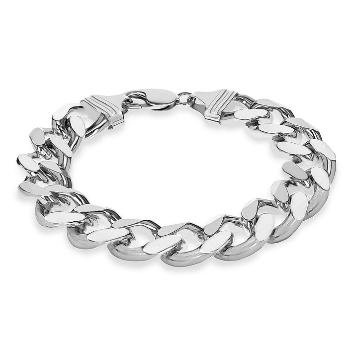 High Finish Sterling Silver Curb Bracelet 8.5 Inch 8928846 1