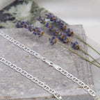 High Finish Sterling Silver Diamond Cut Rambo Chain 18 Inch