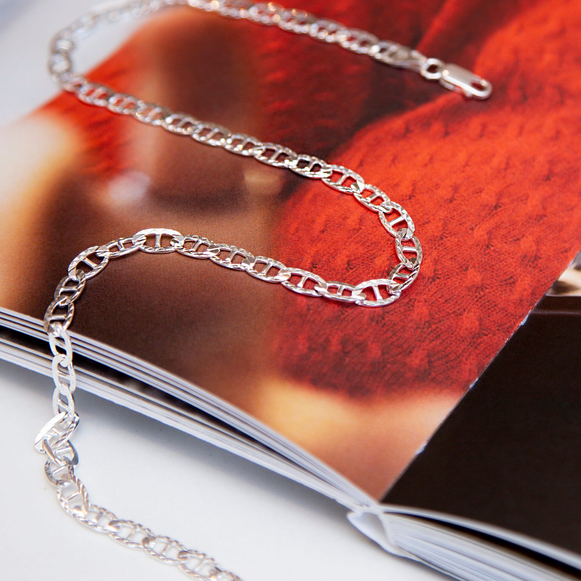 High Finish Sterling Silver Diamond Cut Rambo Chain 22 Inch 8927169 2