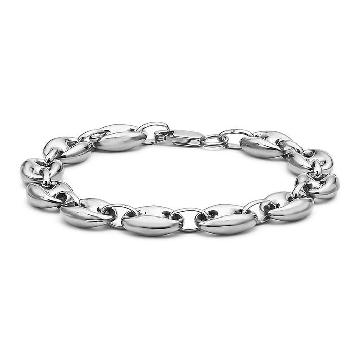 High Finish Sterling Silver Rambo and Oval-Link Chain Bracelet 7 Inch 8928839 1