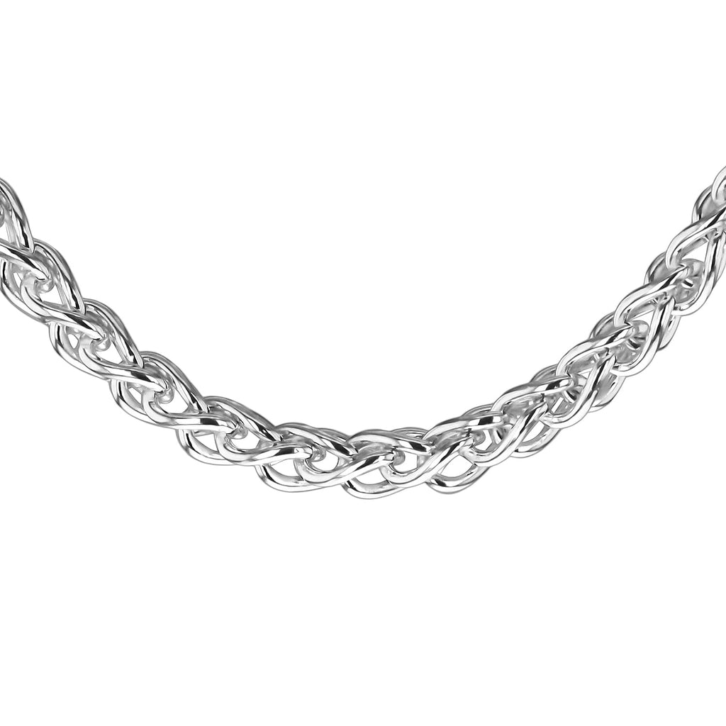 High Finish Sterling Silver Spiga Chain 18 Inch