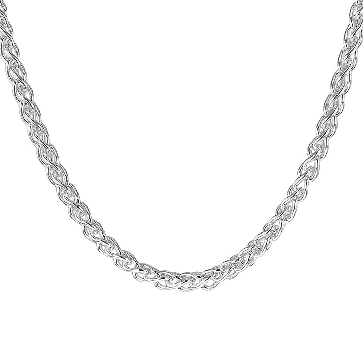 High Finish Sterling Silver Spiga Chain 18 Inch 8925585 2
