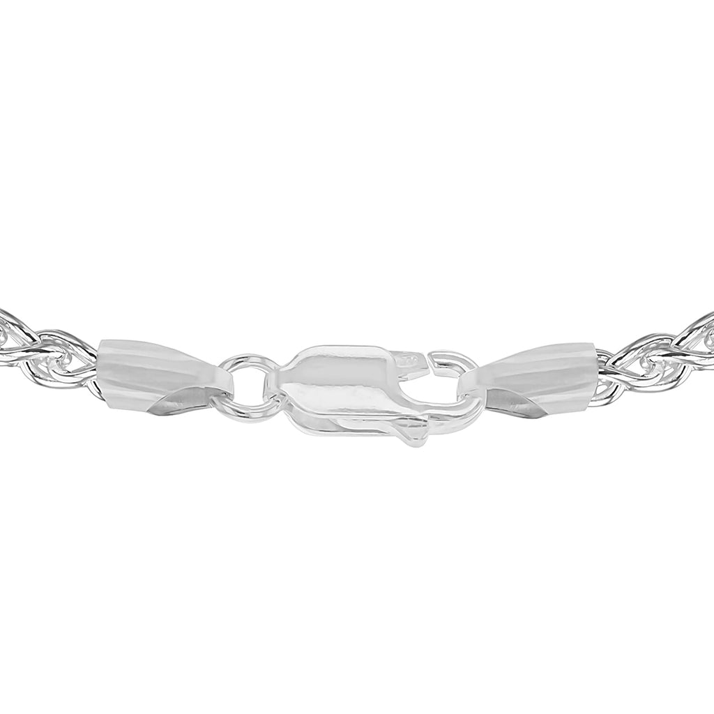 High Finish Sterling Silver Spiga Chain 18 Inch